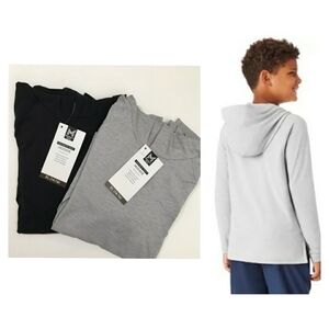 NEW 2-Pack Boys Favorite Soft Lightweight Hoodies Gray & Black size XL 14/16